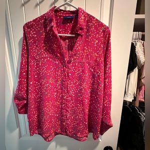 Pink patter  button down